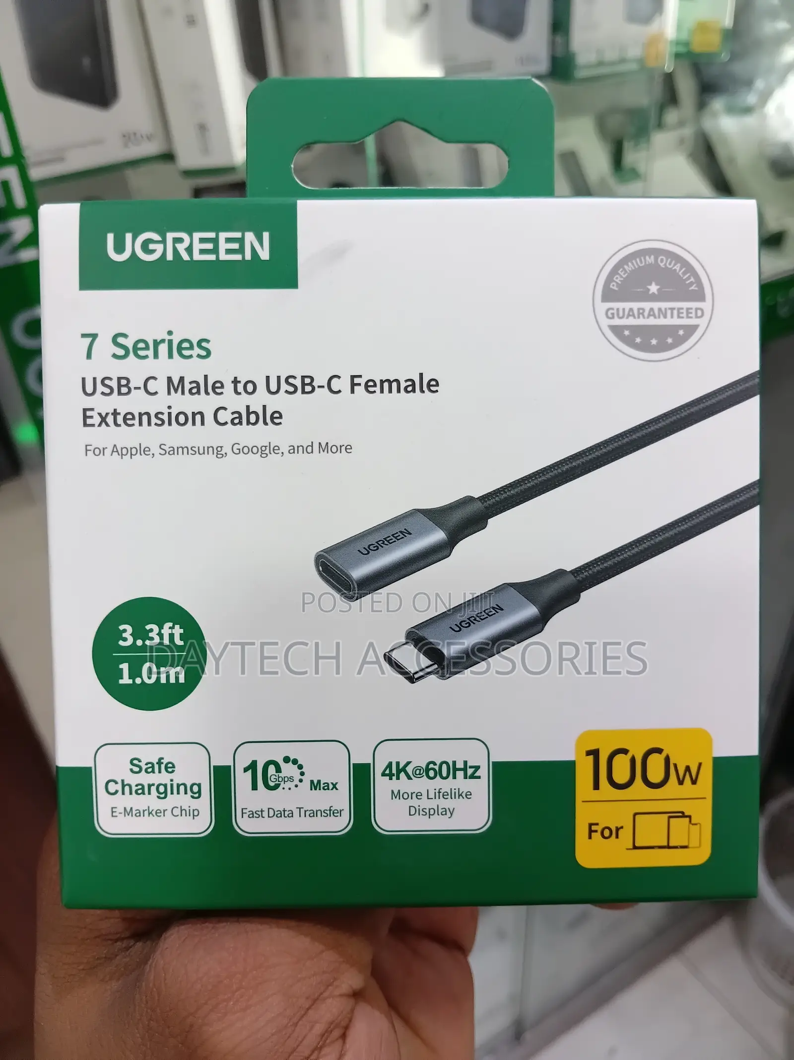 UGREEN US372 USB C 3.1 Male to USB C Female Extension Cable(10Gbps)