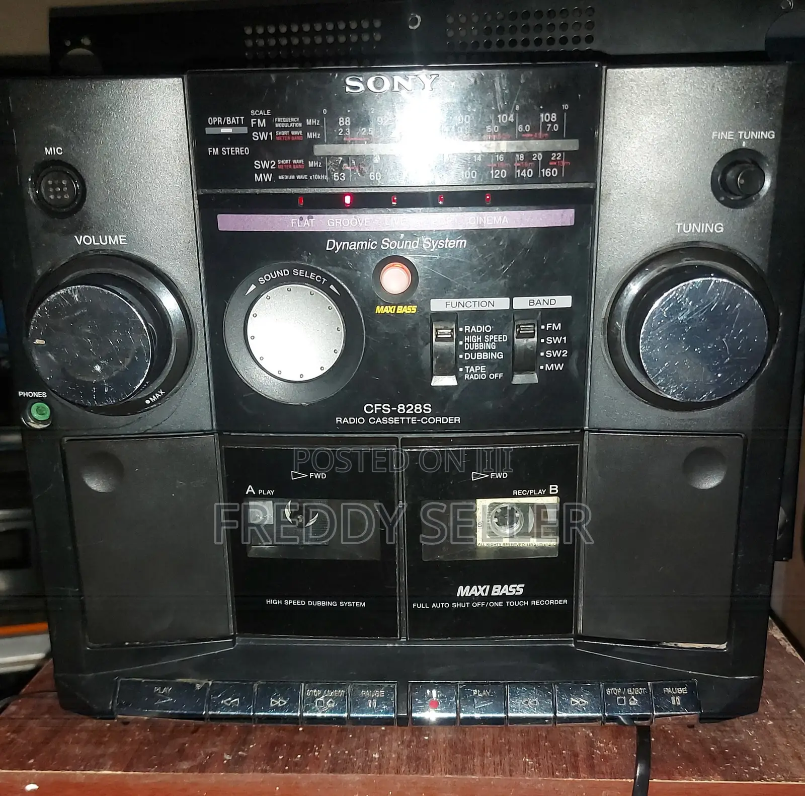 Sony CFS 828S Double Deck Radio Cassette Player