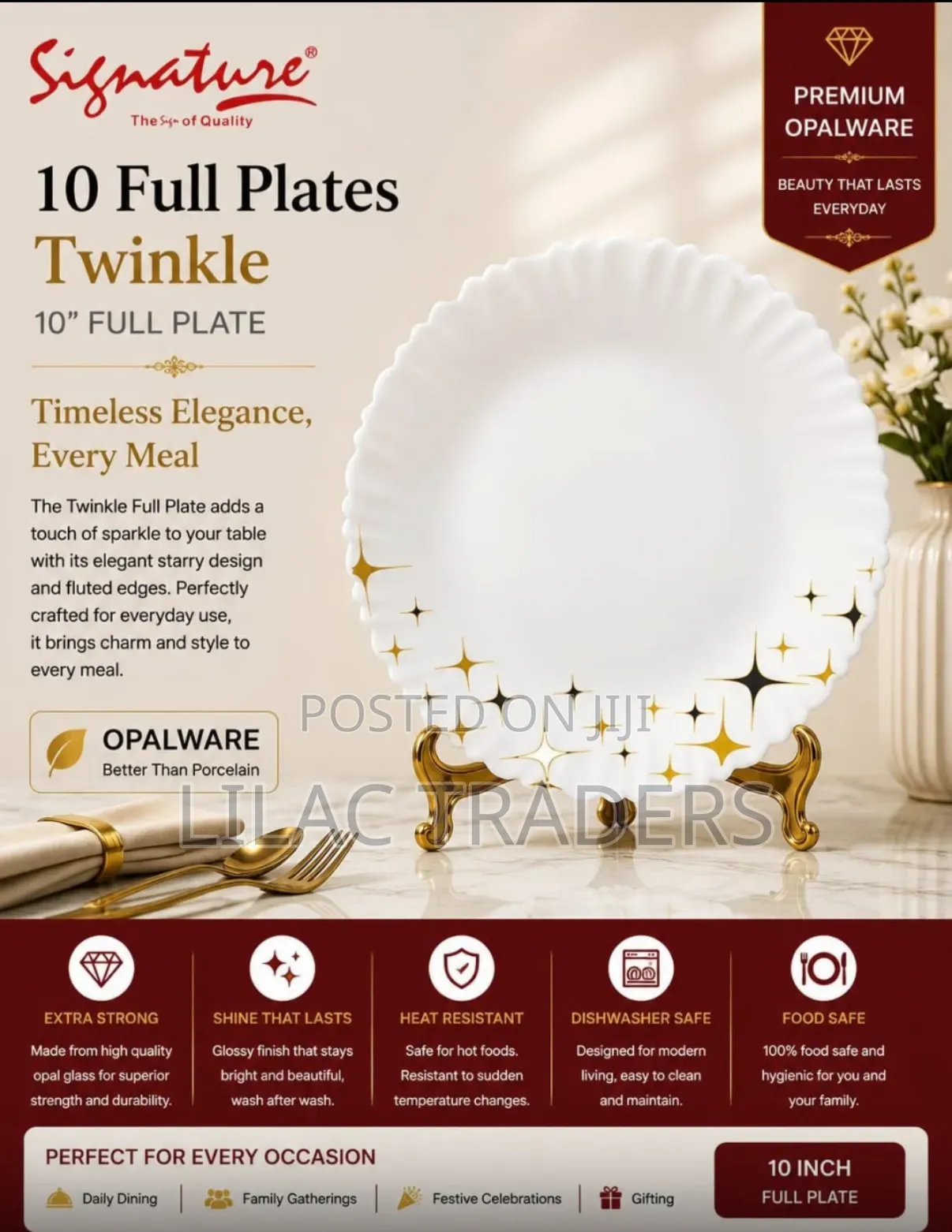 *Signature Set of 6 Plates Je
