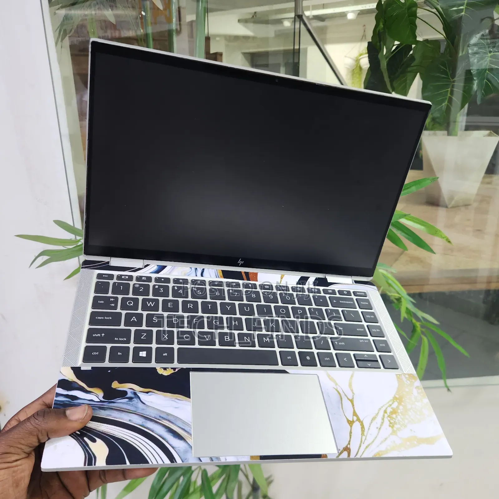 Black Gold Marble Customized Laptop Skin