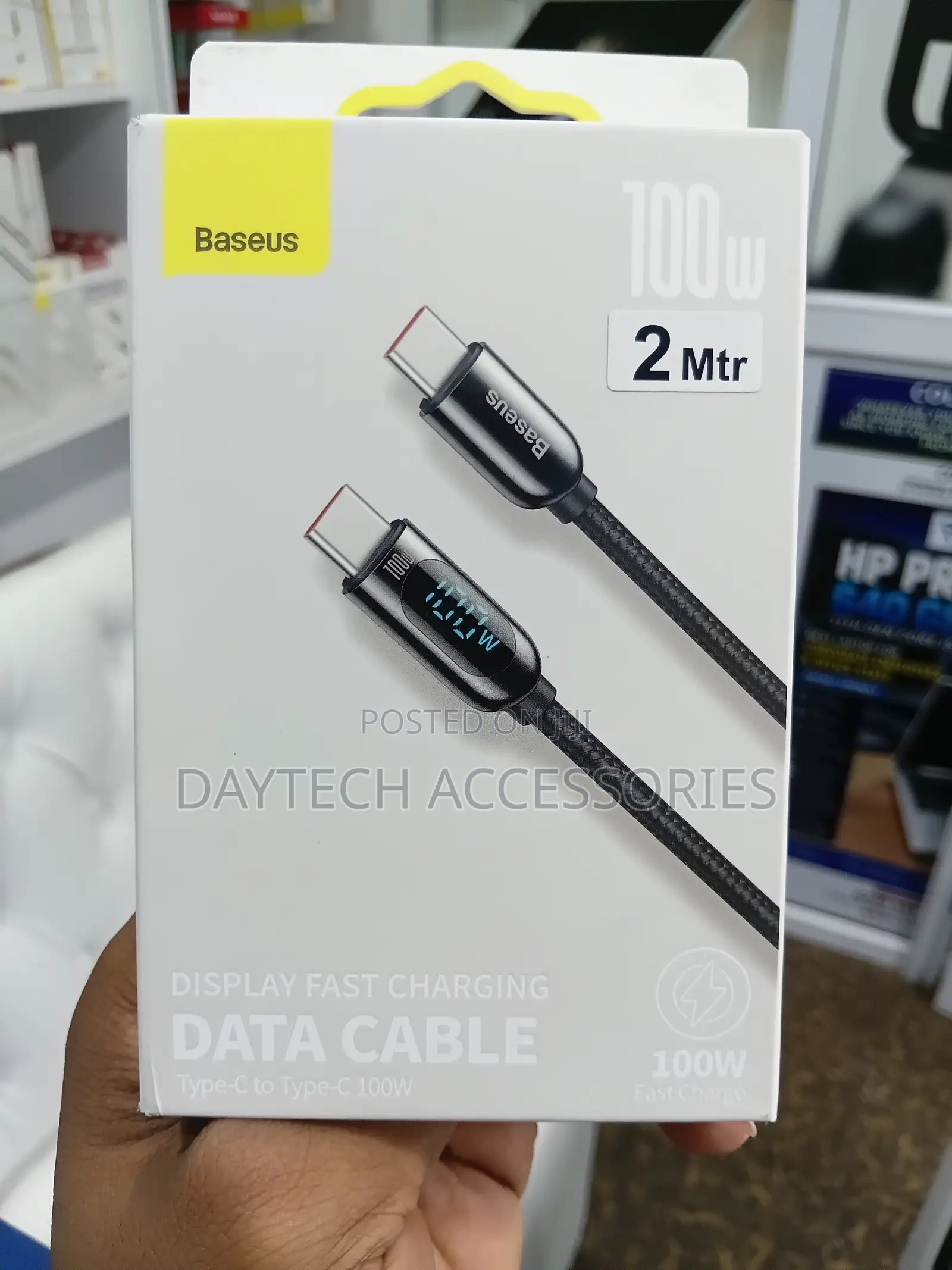 Baseus Display Fast Charging Data Cable Type-C to Type-C 100W 2 Meters