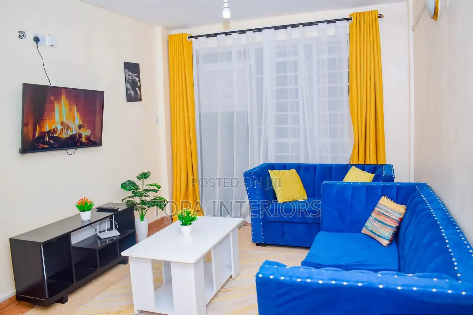 Yellow Curtain Drapes for Living Room Windows
