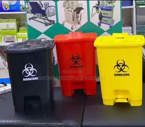 Hands Free All Colours Biohazard Pedal Bin 30l-Red, Black, Yellow