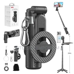 Foldable Magnetic Ring Phone Tripod Stand