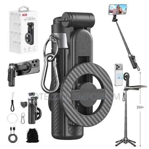 Foldable Magnetic Ring Phone Tripod Stand