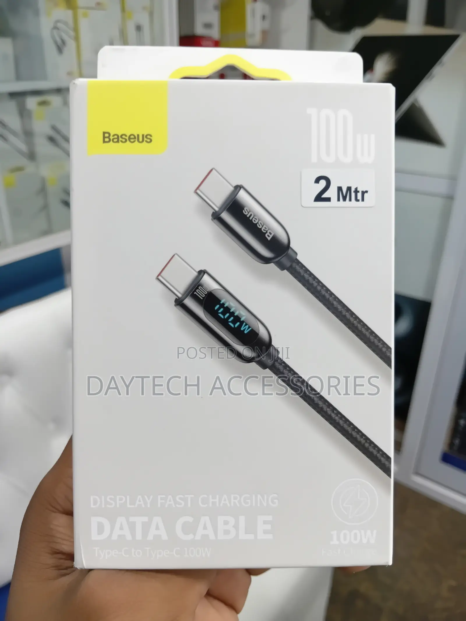 Baseus 2M Display Fast Charging Data Cable Type-C to Type-C 100W.