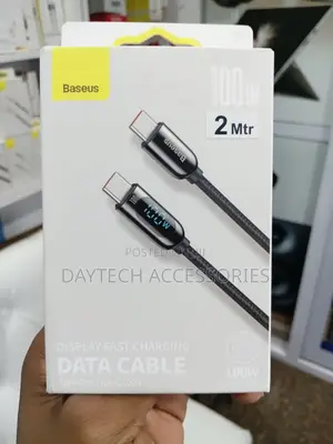 Baseus 2M Display Fast Charging Data Cable Type-C to Type-C 100W.
