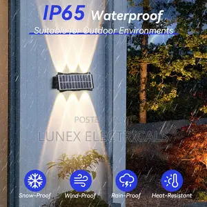 Solar Powered Outdoor Waterproof Wall Light Lamps Up Down Lighting