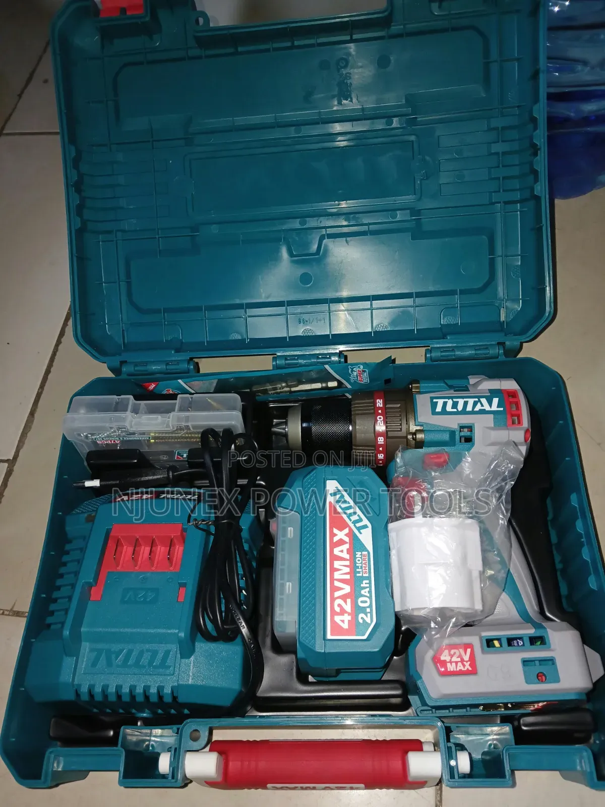 Total 42V Max Cordless Impact Drill Kit