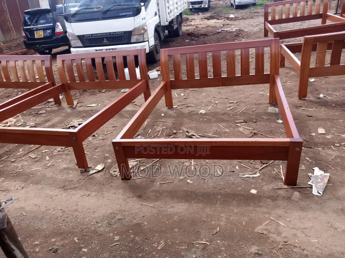 Classic Warm-Tone Handcrafted 5ft by 6ft Solid Wood Bed Frame