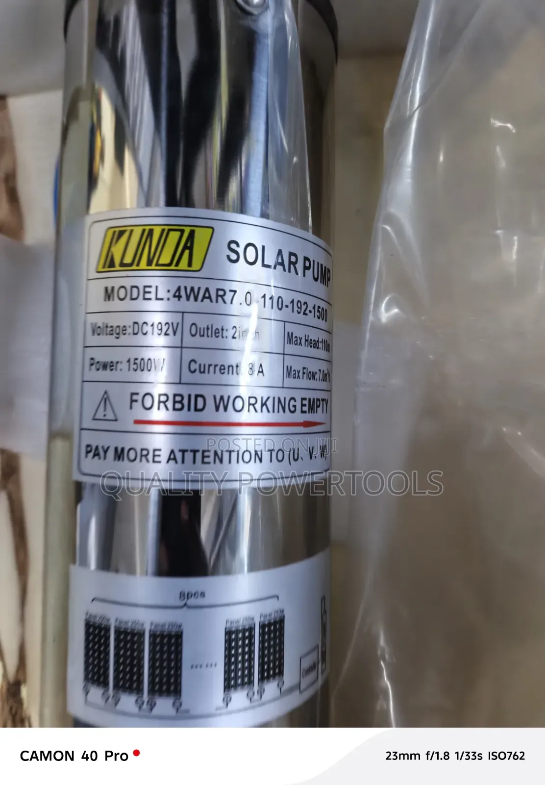 110m 1500w Solar Submersible Water Pump-Detailed