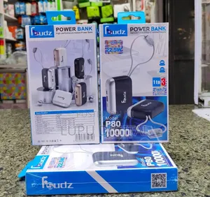 10000 Mah Powerbank
With Two in-Built Cables: Type C