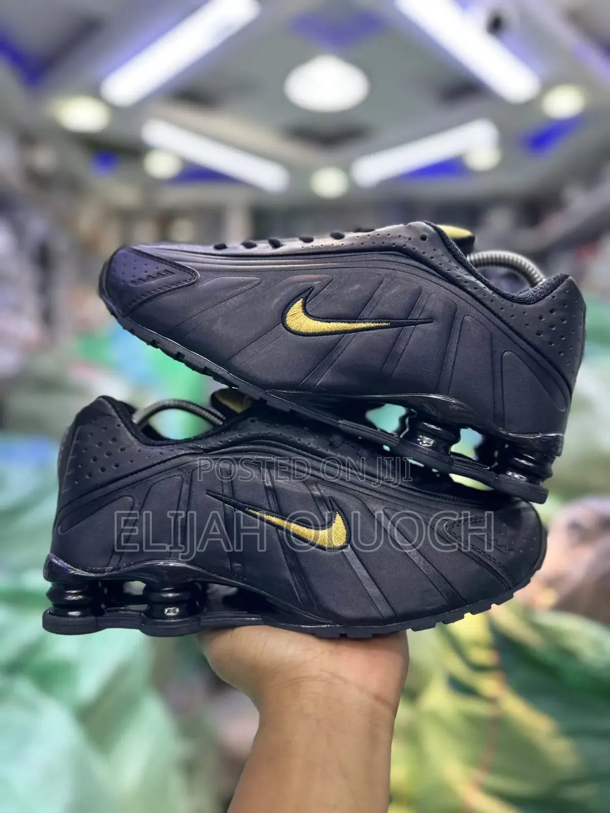 Nike Shox R4 Black Gold “Quality Leather Size 40-46