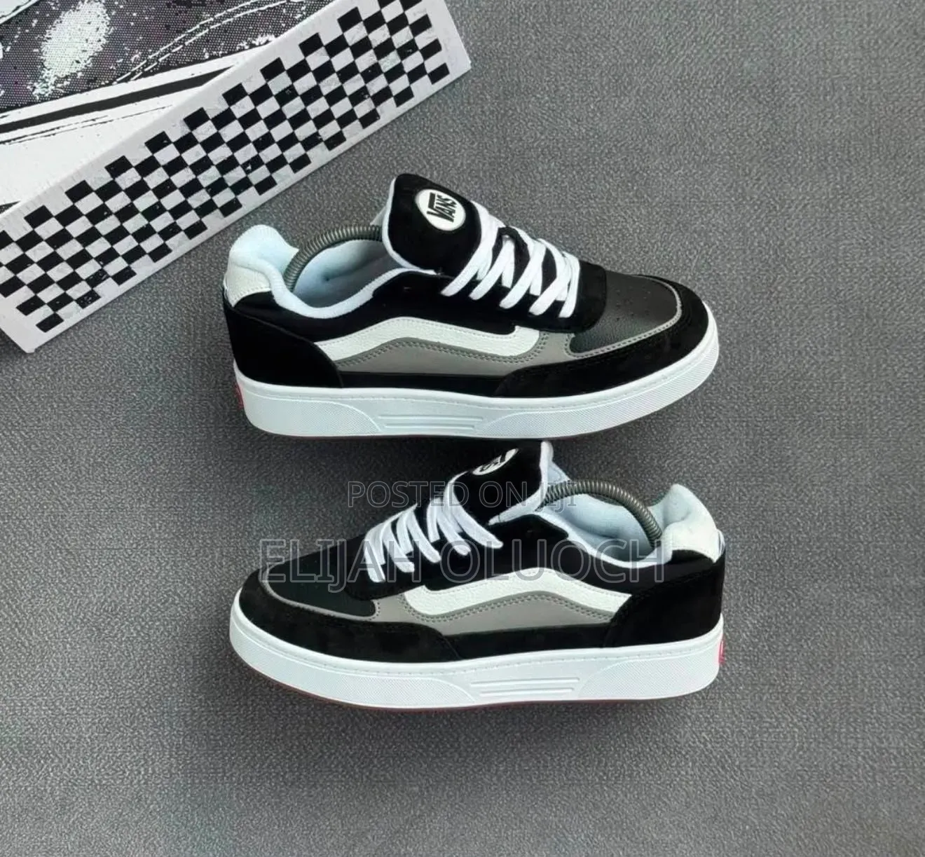 Vans Hylane . ” White Grey “ Quality Leather Size 38-45