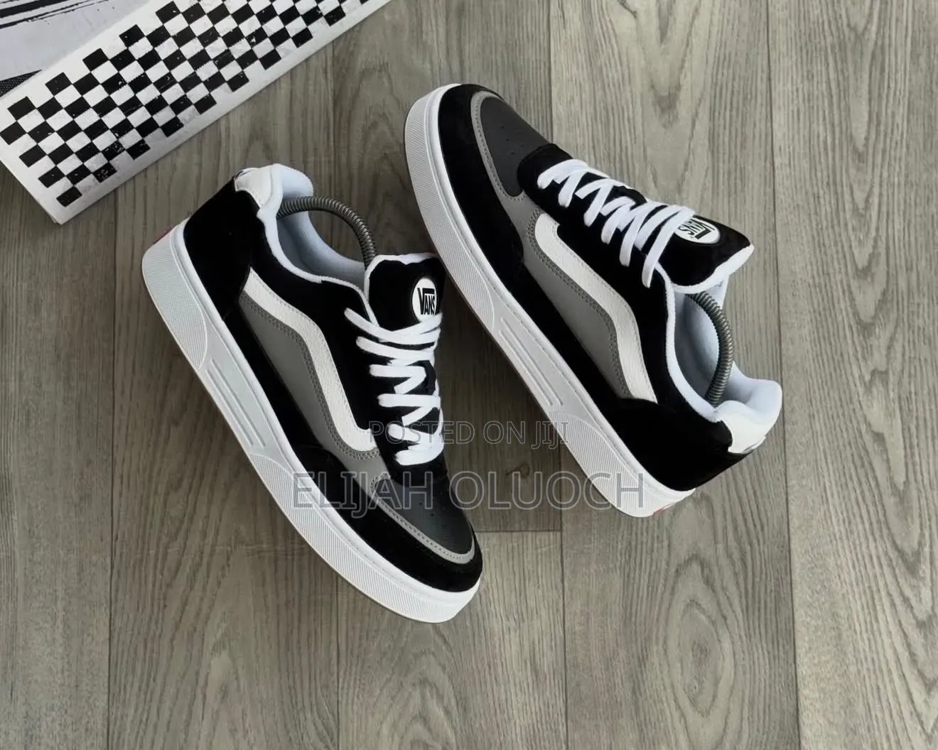 Vans Hylane . ” White Grey “ Quality Leather Size 38-45