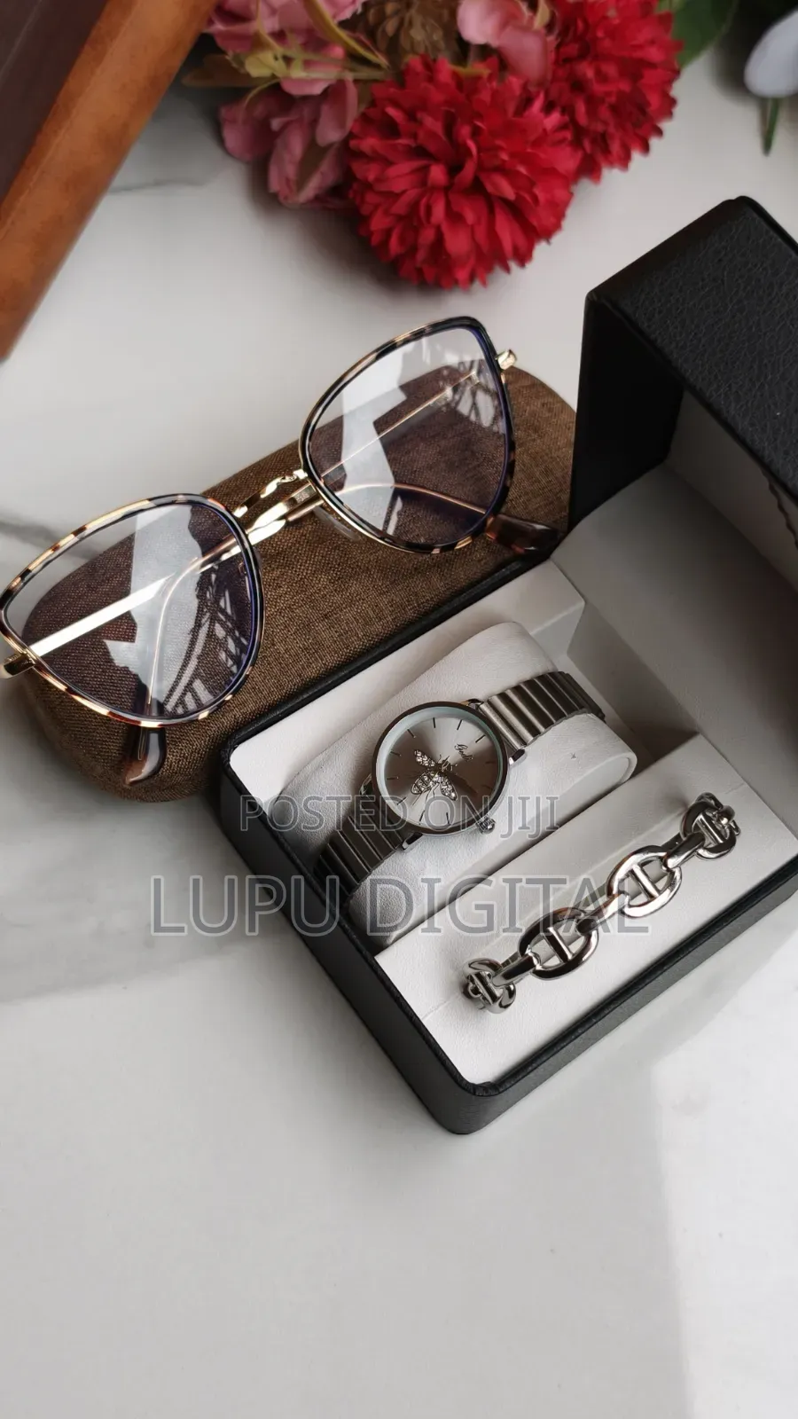 Sunglasses+Casing Watch Bracelet Twin Box