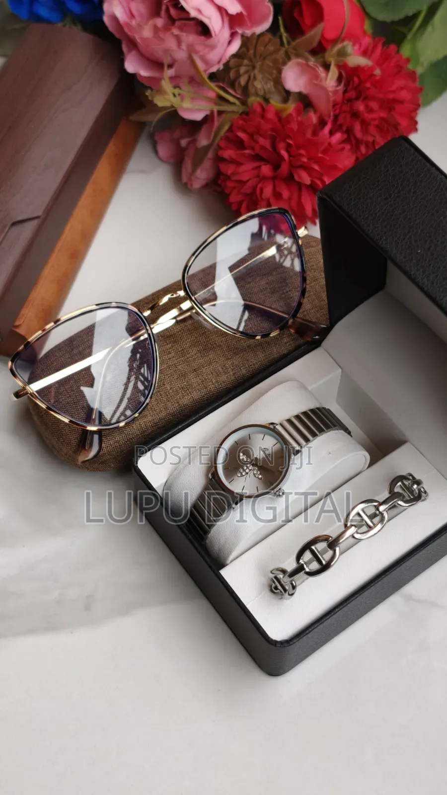 Sunglasses+Casing Watch Bracelet Twin Box