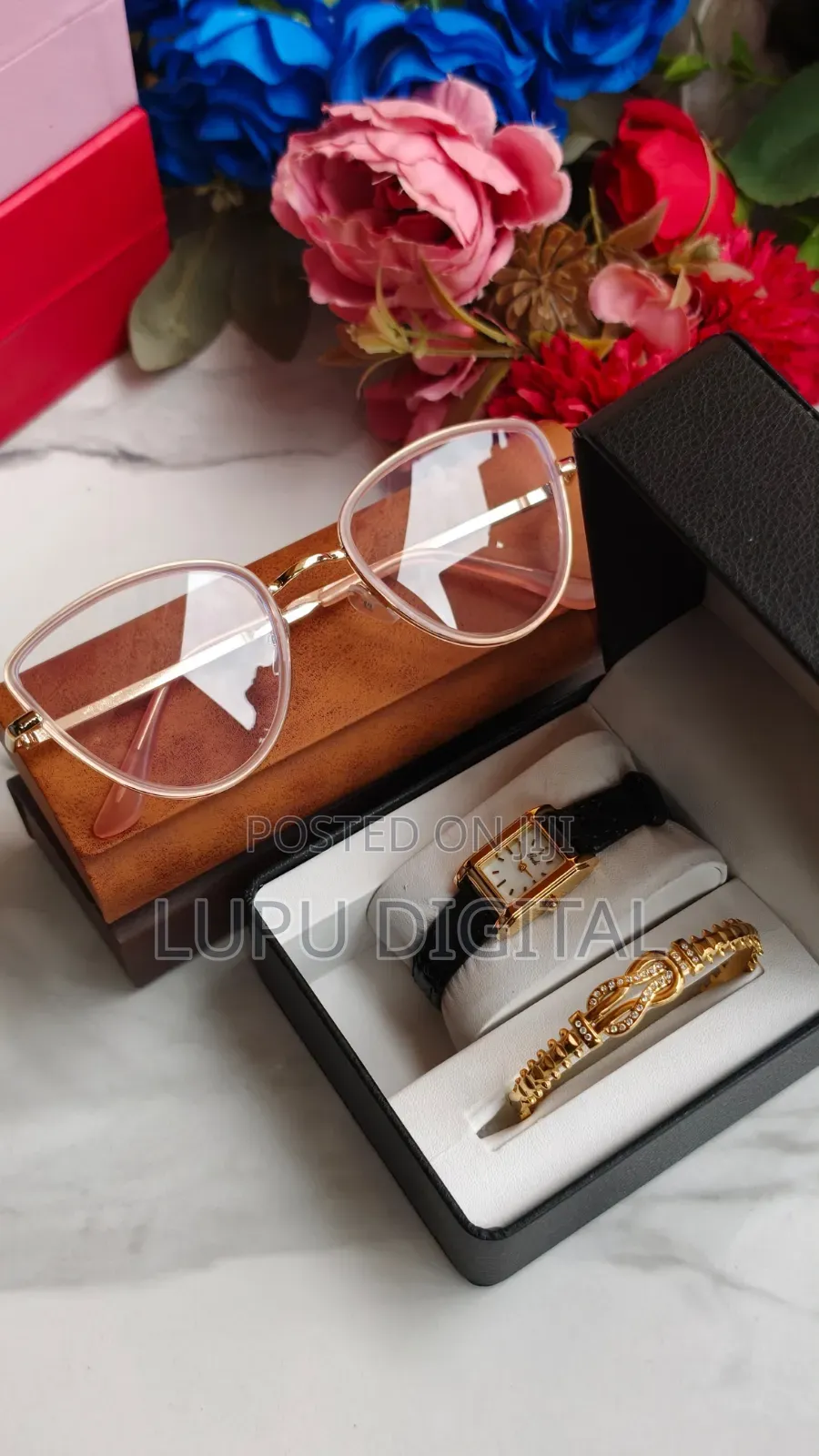 Sunglasses+Casing Watch Bracelet Twin Box