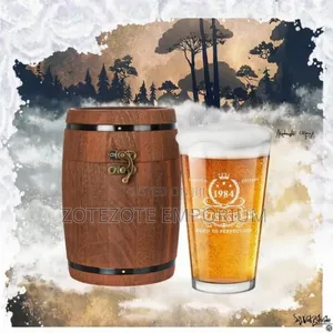 Vintage Beer Glass +Barrel Gift Set-Mwejeje