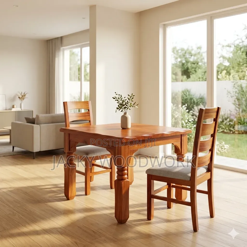 Rustic Turned-Leg Dining Set