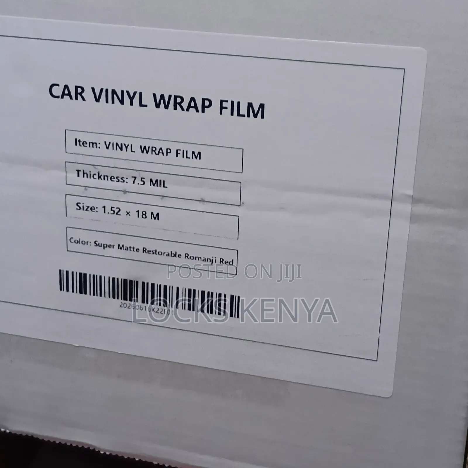 Super Matte Restorable Romanji Red Car Wrap