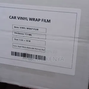Super Matte Restorable Romanji Red Car Wrap