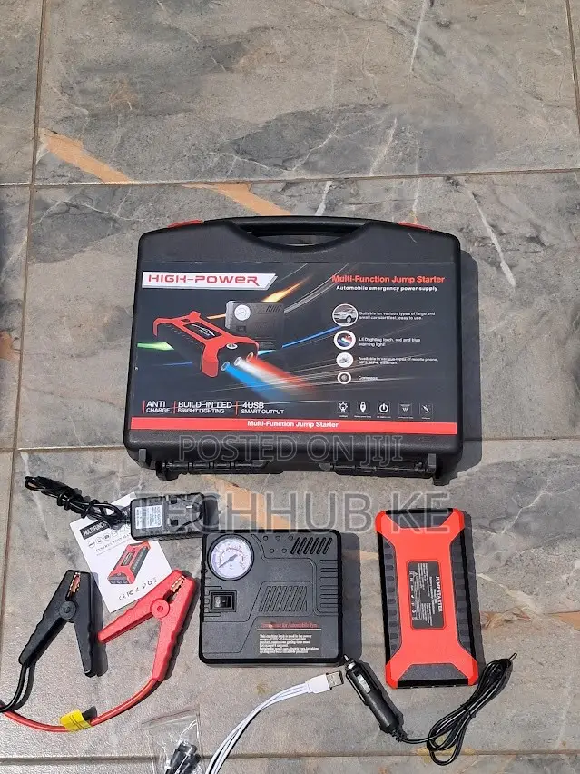 12V 99800mAh Emergency Car Jump Starter Air Compressor
