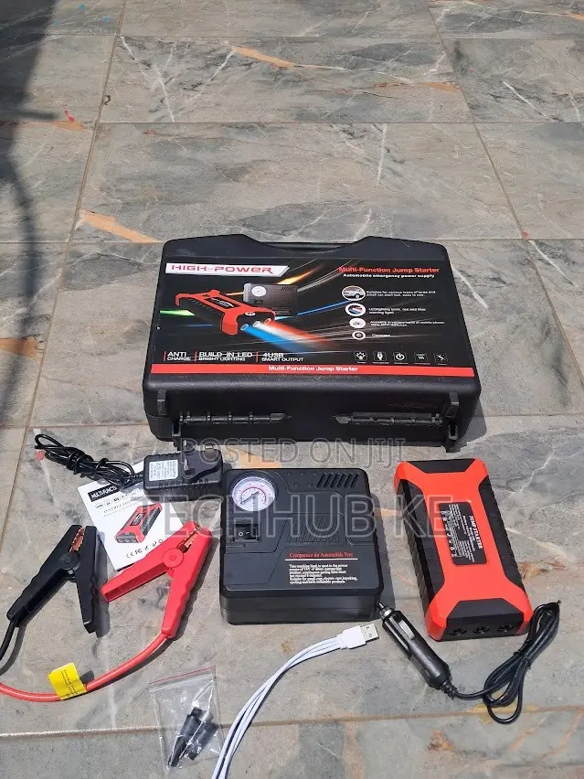 12V 99800mAh Emergency Car Jump Starter Air Compressor