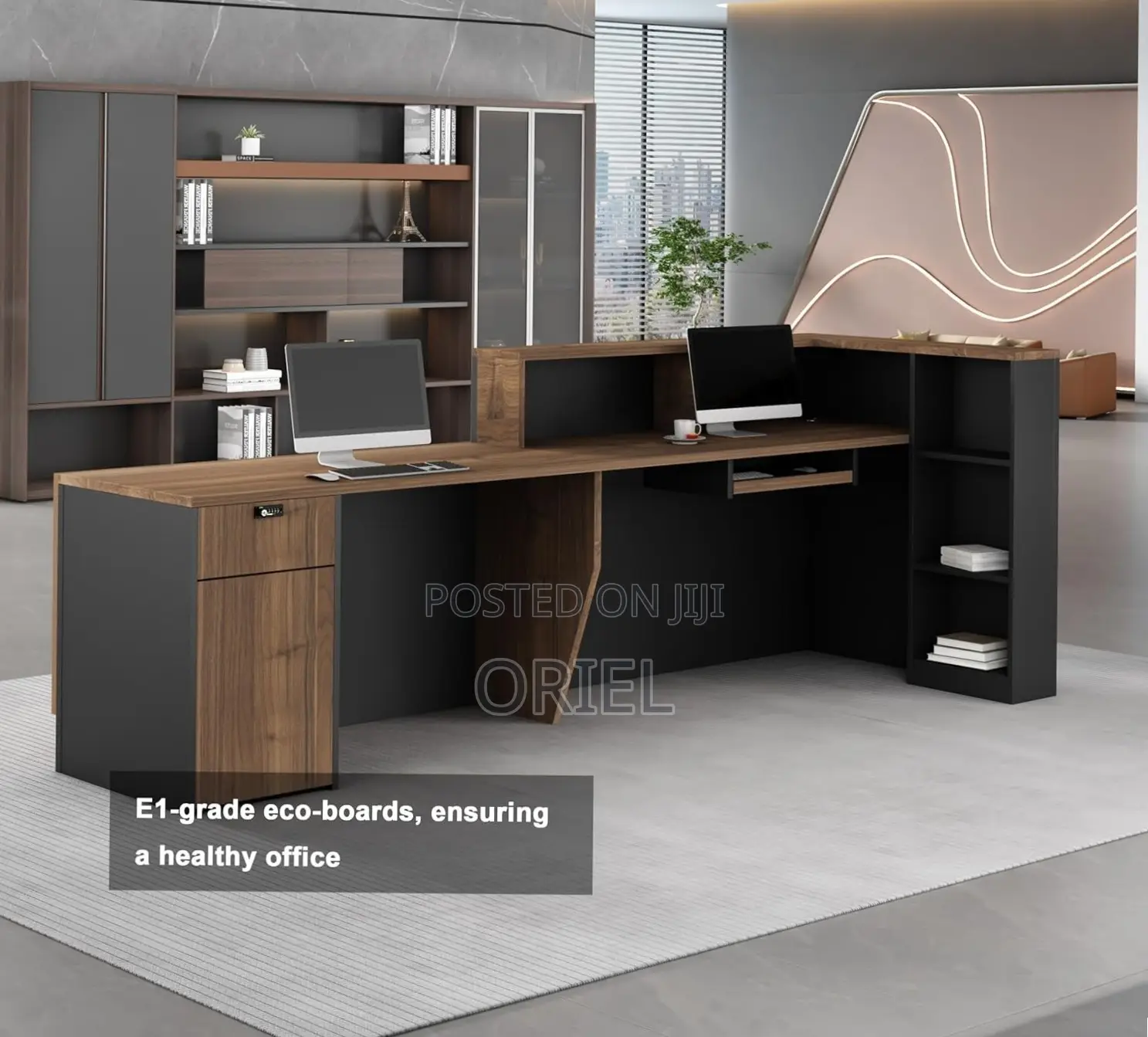 Modern Front Office Reception Desk : Office Front Desk Workstation