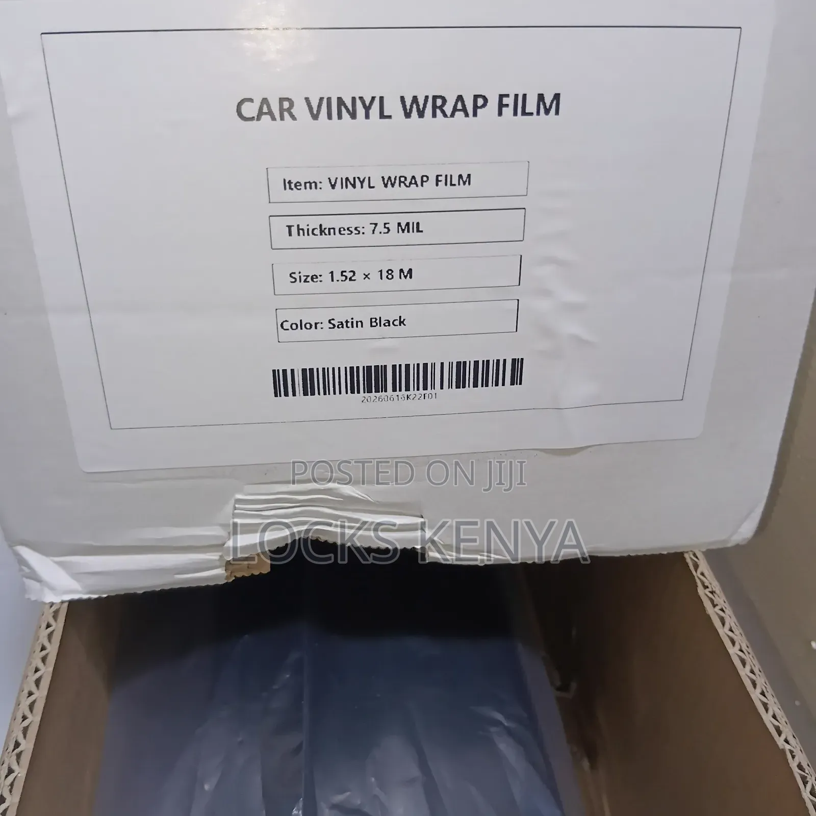 Satin Black Car Vinnyl Wrap