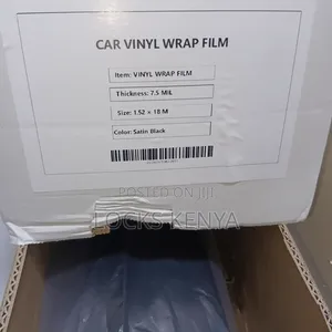Satin Black Car Vinnyl Wrap