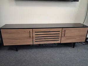 Modern 6ft TV Console / TV Stand –Black Walnut | Excellent Condition
