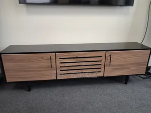 Modern 6ft TV Console / TV Stand –Black Walnut | Excellent Condition