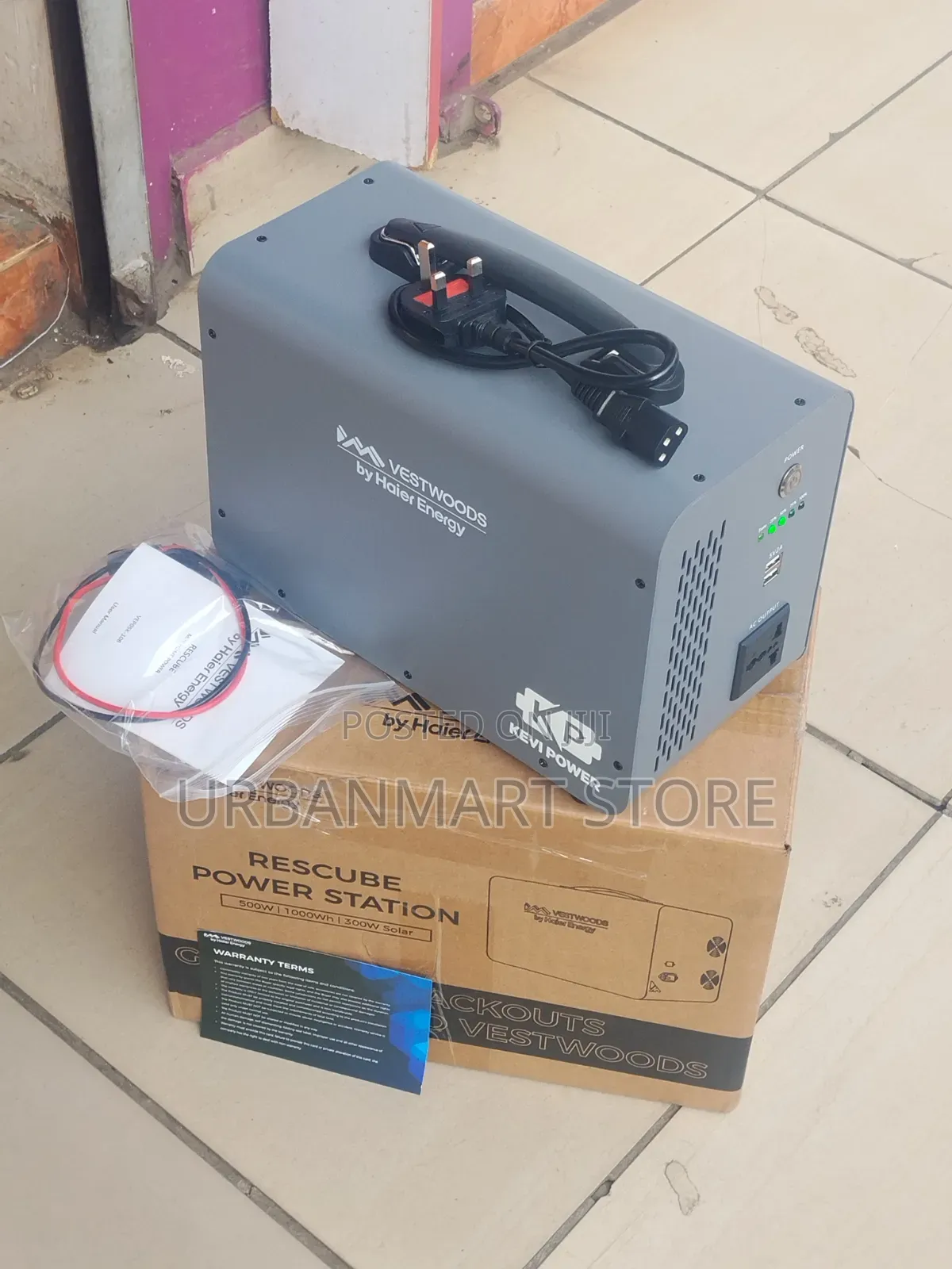 Vestwoods Rescube 1kWh Portable Power Station, 1 Kva, 500w Output