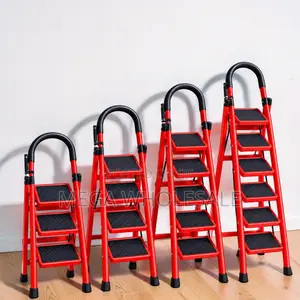 2,3,4 5 Step Folding Ladder Sturdy Construction for Household Tasks