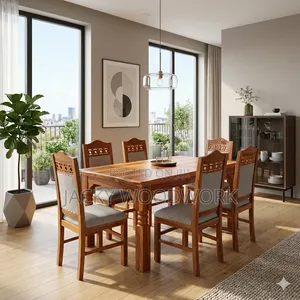 Classic Carved Wood Dining Set