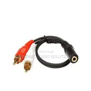 Bn 3.5mm to 2 RCA Audio Cable 3 Meter – Gold-