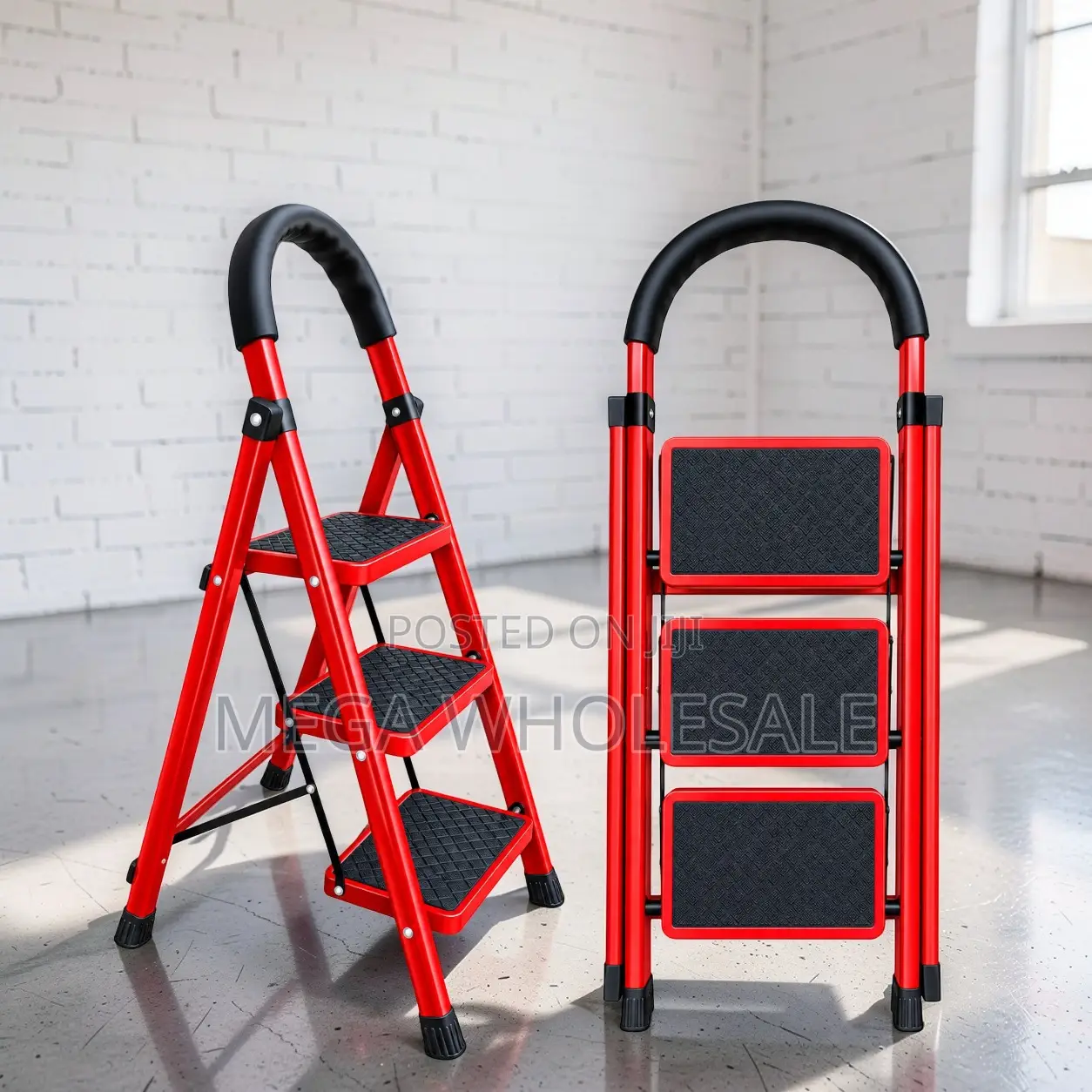 2,3,4 5 Step Folding Ladder Durable Frame for Cabinet Access