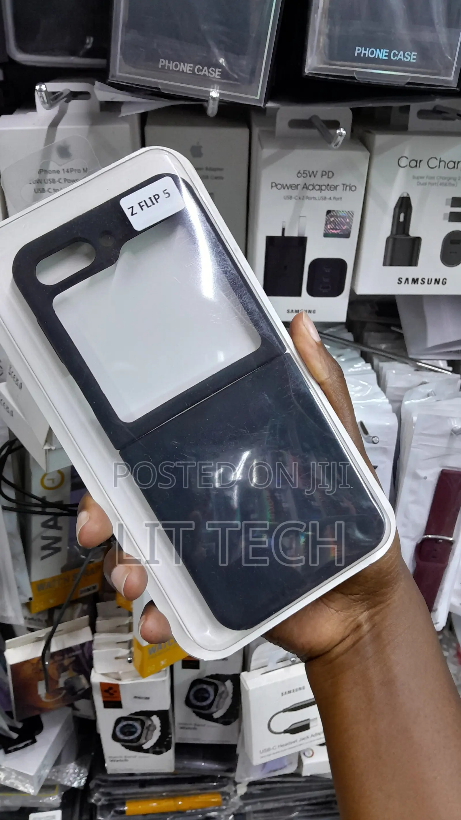 Liquid Silicone Black Case for Samsung Z Flip 5