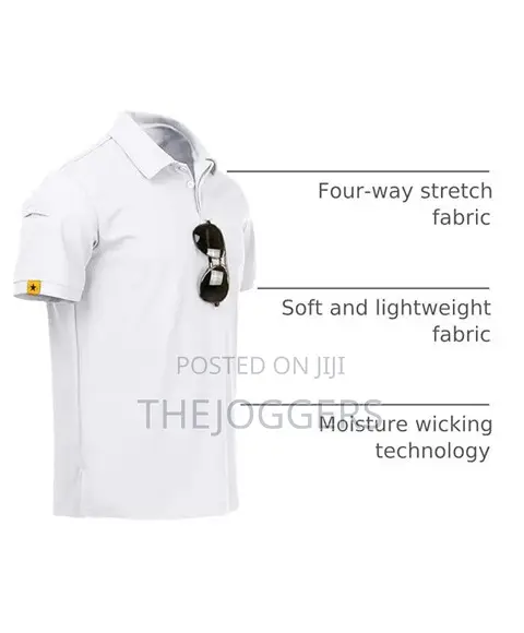 Men's Tactical,Breathable,Sweat-Wicking Golf Polo T-Shirt With Pocket
