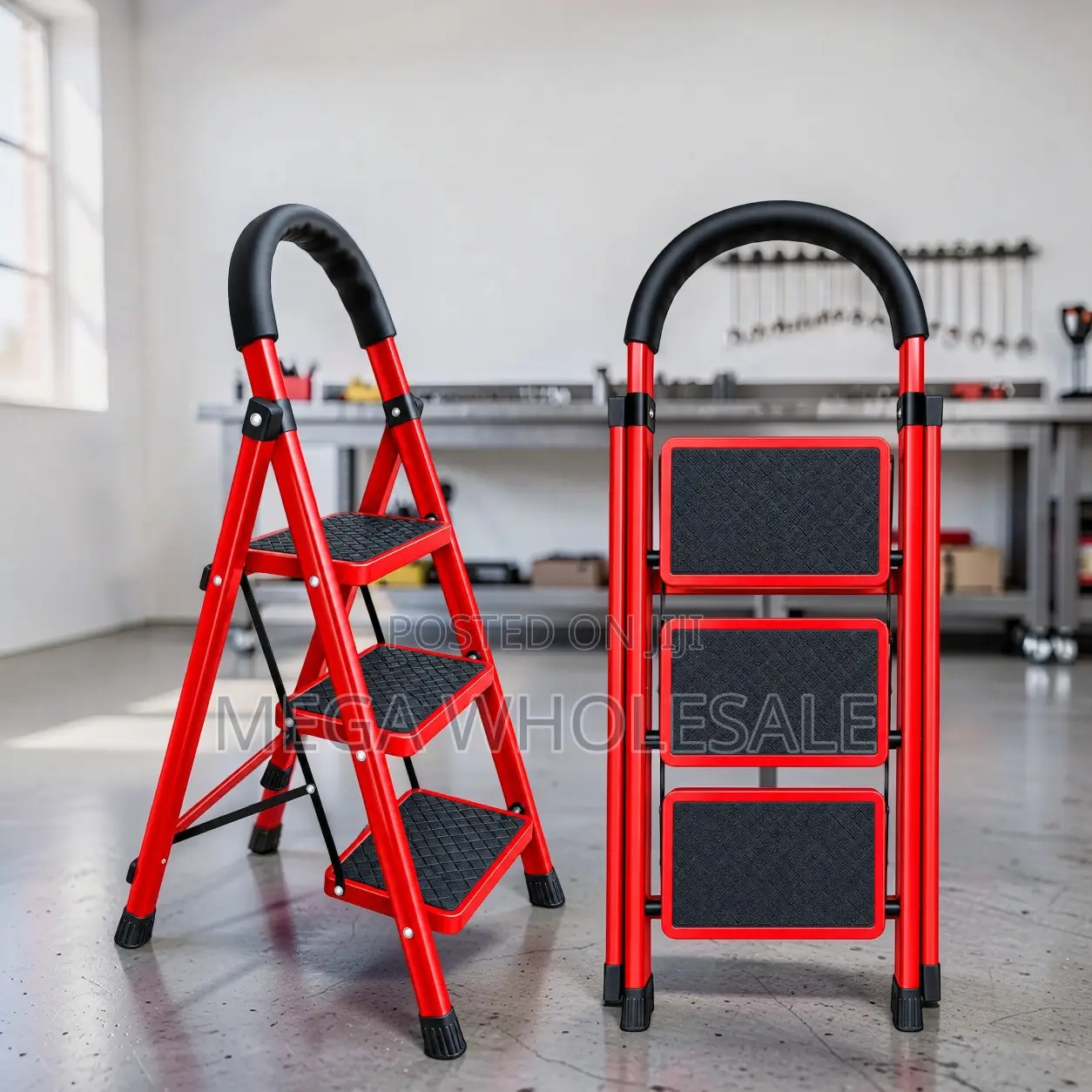 2,3,4 5 Step Folding Ladder Secure Steps for Indoor Maintenance