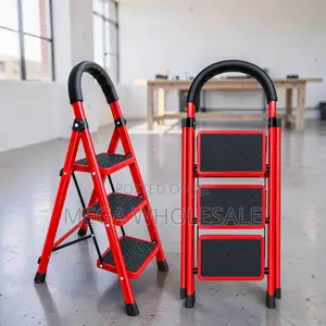 2,3,4 5 Step Folding Ladder Wide Steps for Outdoor Maintenance