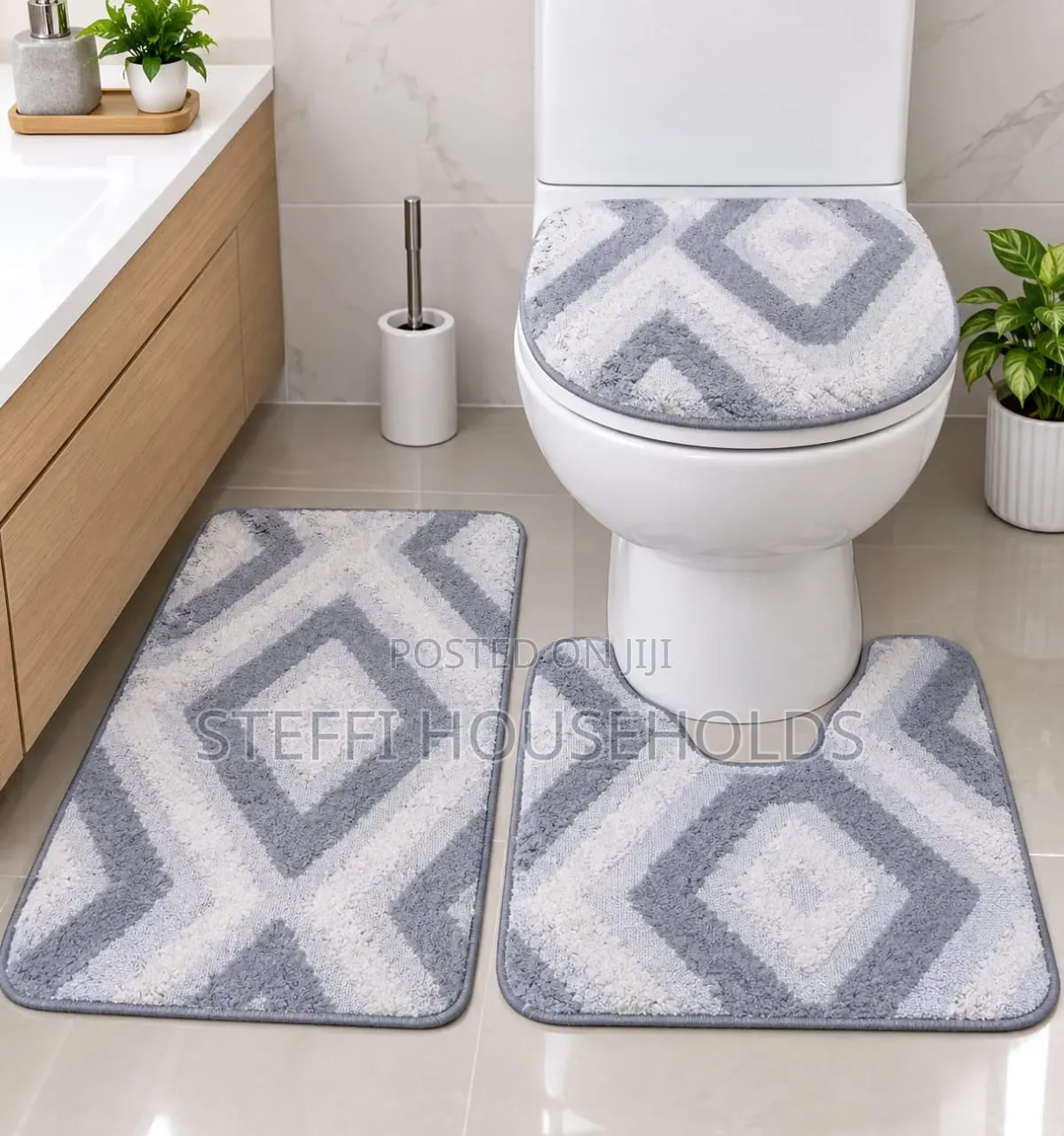 3pc Toilet Set Mats