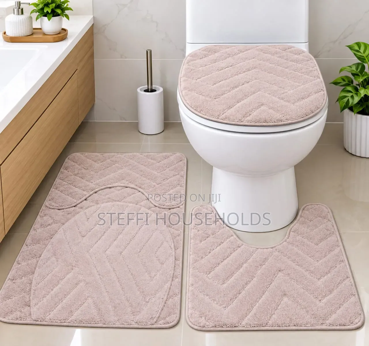 3pc Toilet Set Mats