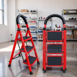 2,3,4 5 Step Folding Ladder Safety Grip for Office Maintenance