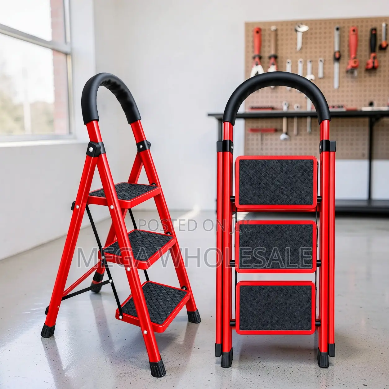 2,3,4 5 Step Folding Ladder Padded Handle for Store Maintenance