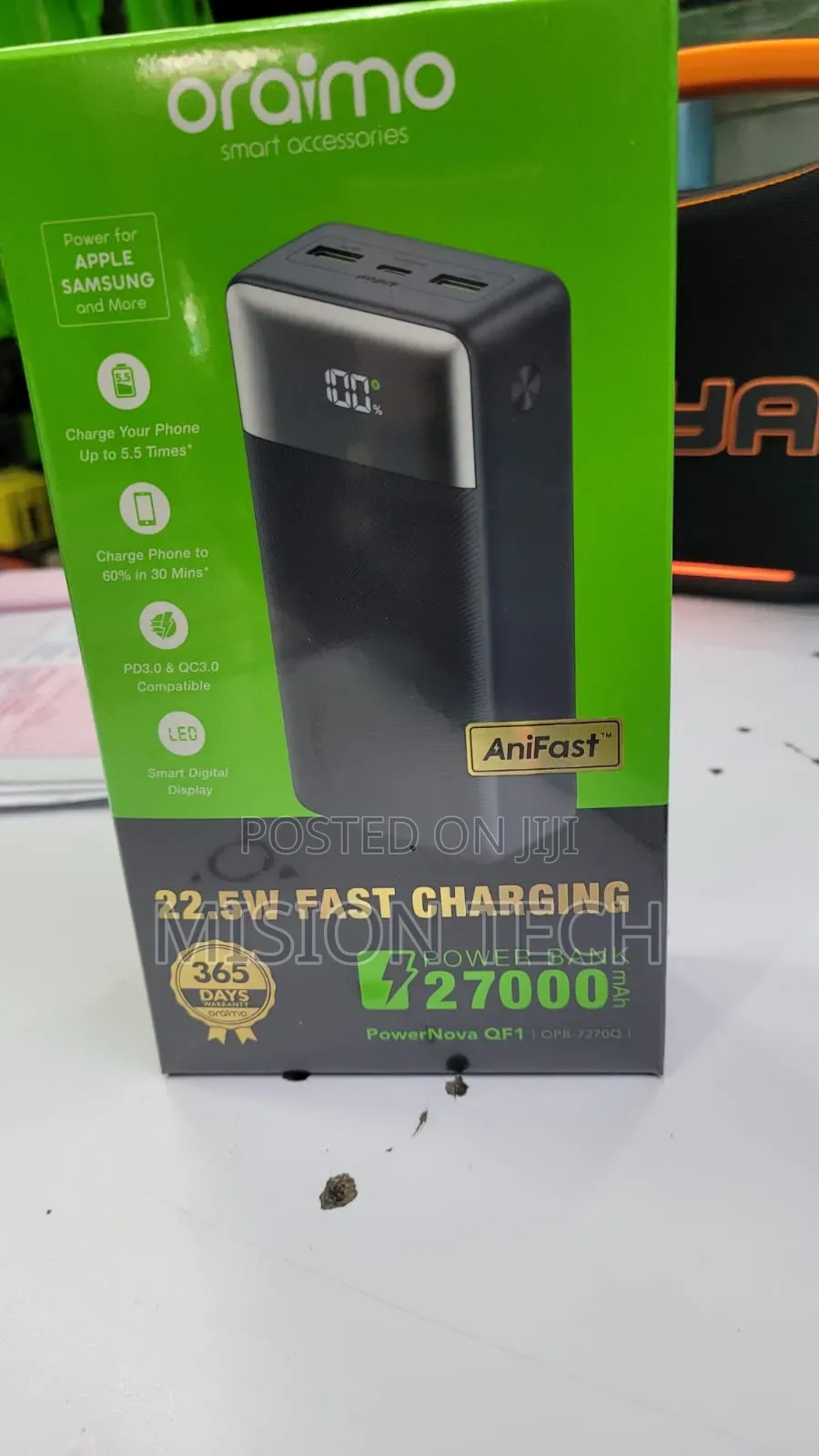 Oraimo PowerNova QF1 27000mAh 22.5W Fast Charging Power Bank 