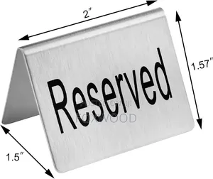 Stainless Steel Tent Reserved Sign,