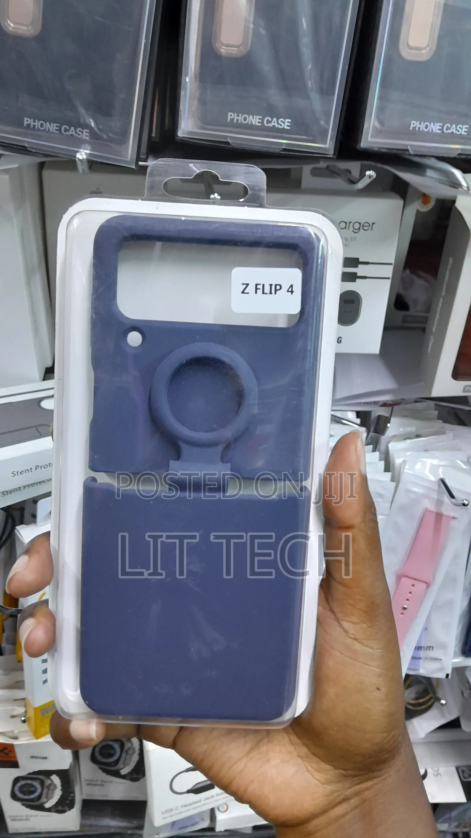 Galaxy Z Flip 4 Silicone Cover With Ring, Protective Phone Case