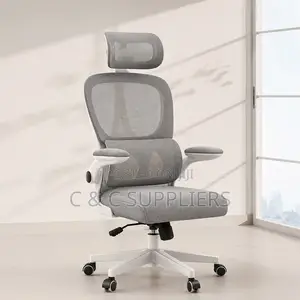 Adjustable White Staff Desk Chair